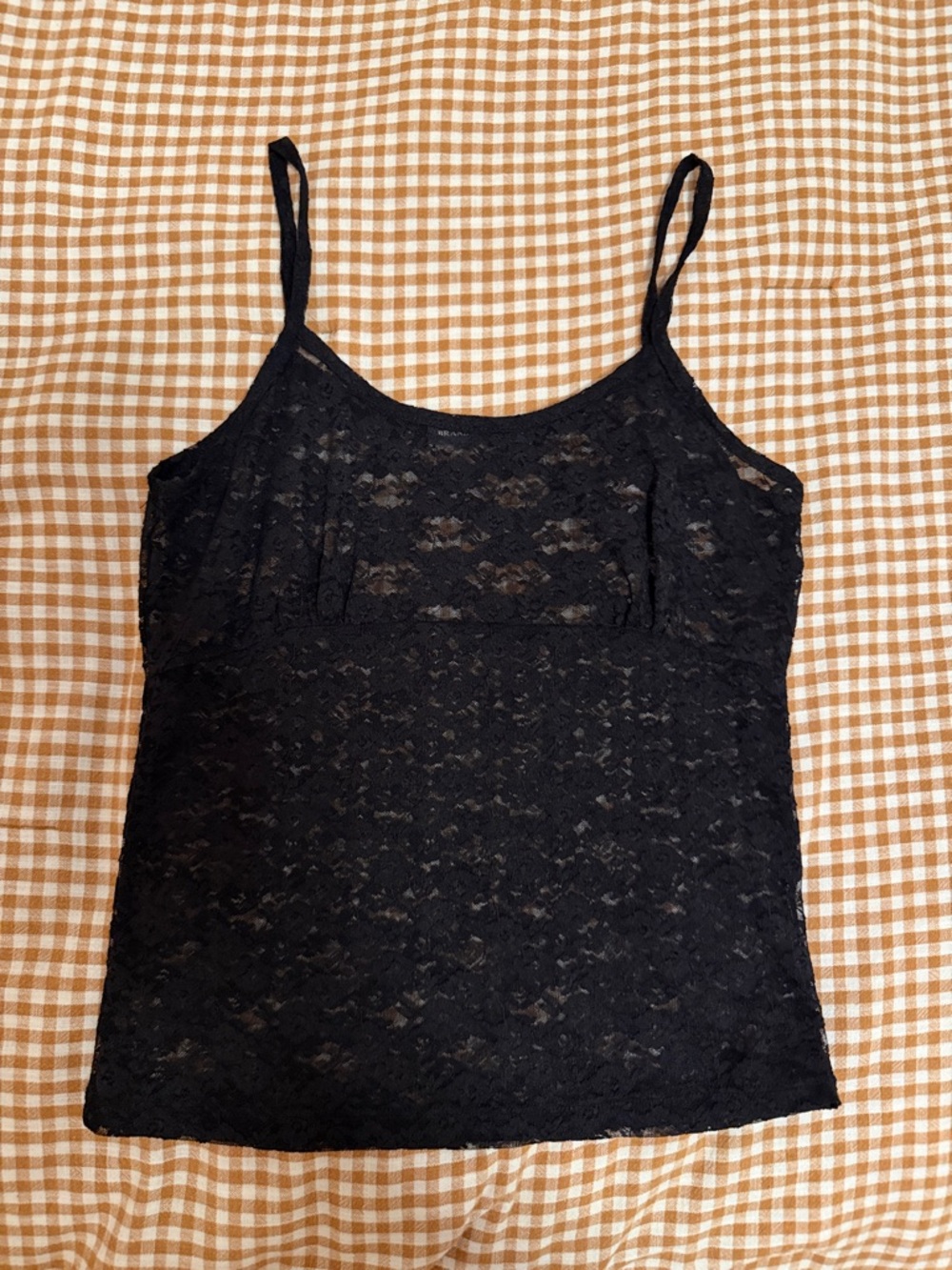 Brandy Melville Black Lace Spaghetti Strap Camisole